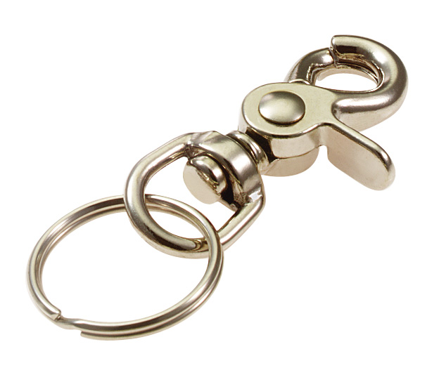 Lucky Line Quick Release Keychain, Nickel-Plated Brass, 1 per Pack (70701)